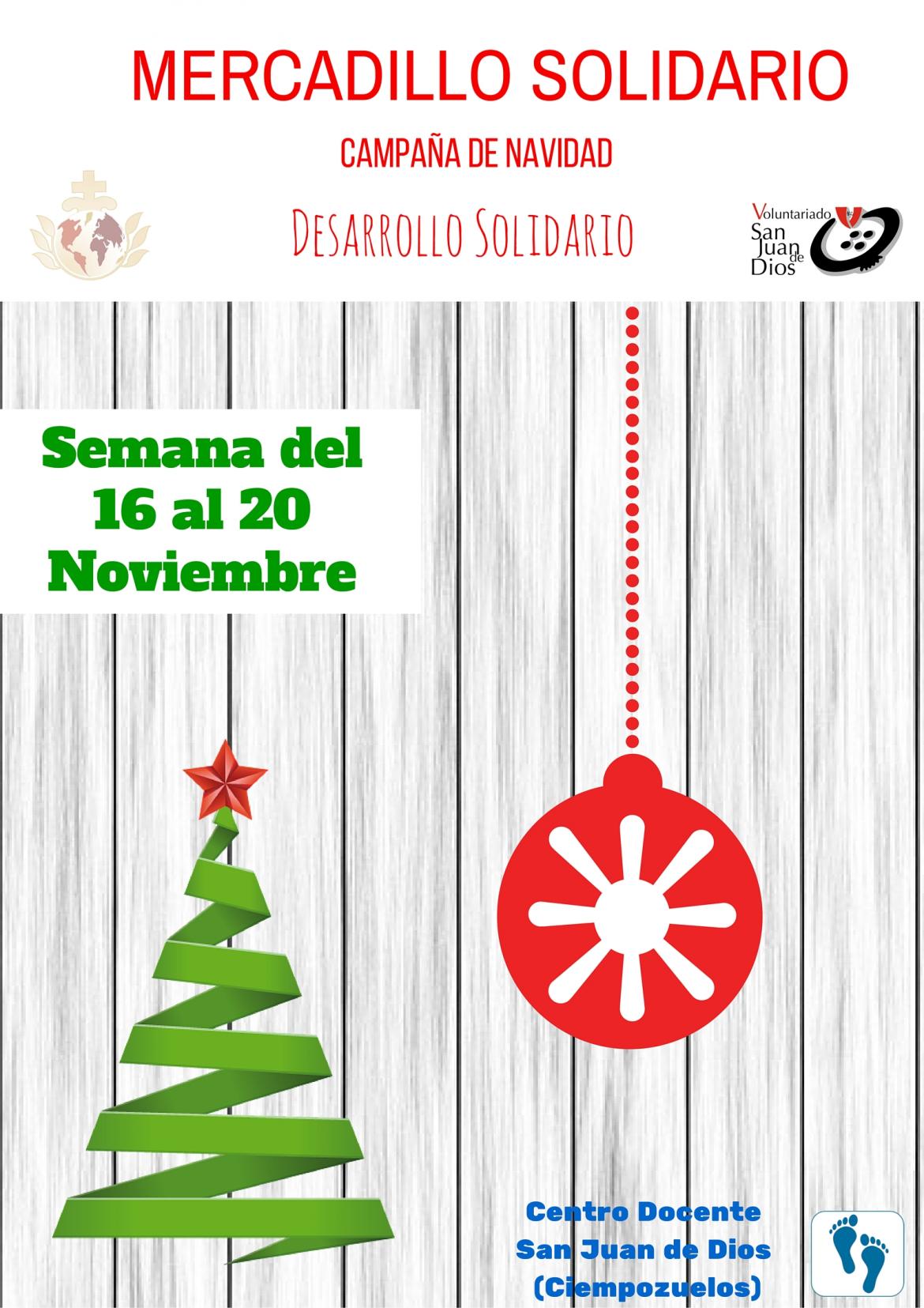 Cartel del mercadillo solidario